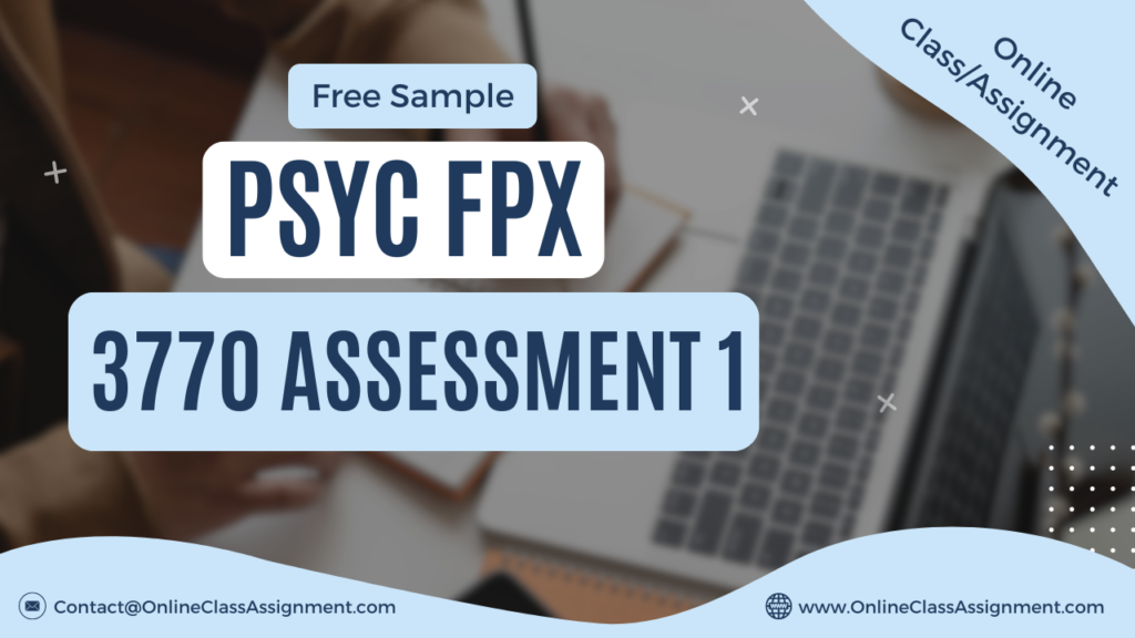 PSYC FPX 3770 Assessment 1 Procrastination