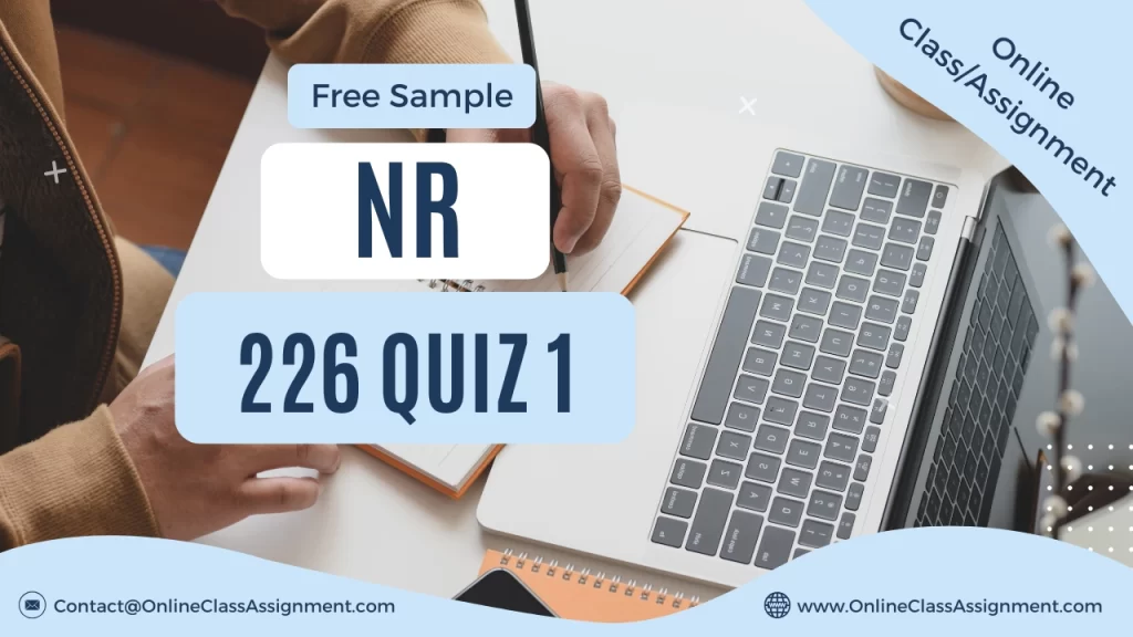 NR 226 Quiz 1