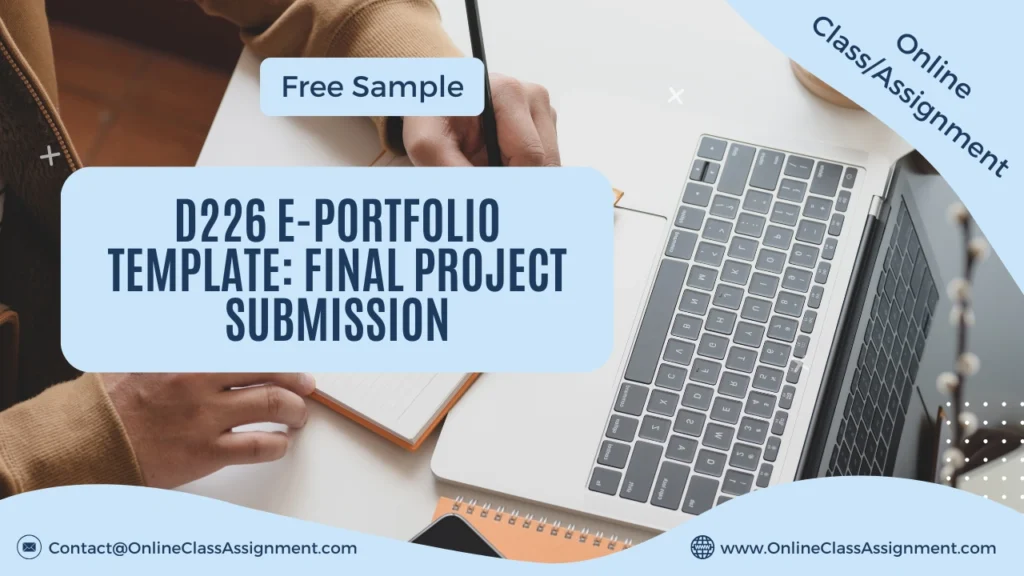 D226 E-Portfolio Template: Final Project Submission