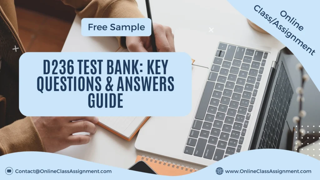 D236 Test Bank: Key Questions & Answers Guide