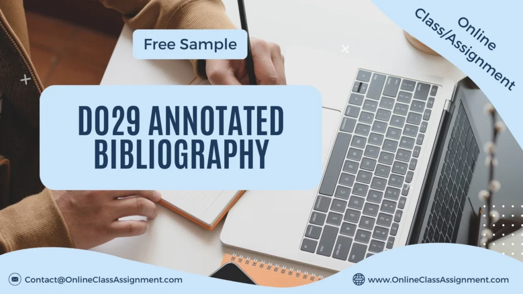 D029 Annotated Bibliography